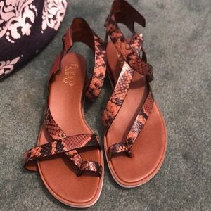 Franco sarto snakeskin sandals size 8